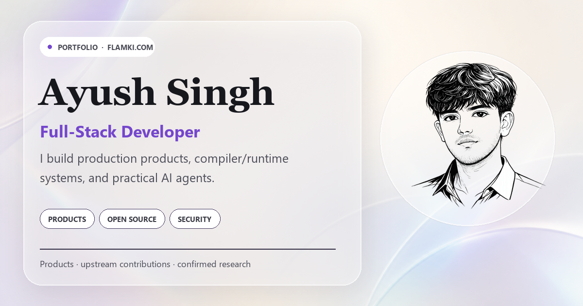 Ayush Singh - Full-Stack Developer & Systems Engineer